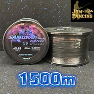AWASHIMA Samurai Black King x8 PE Braided Line 1500m,Benang,Fishing Accessories,Alat Jom Pancing