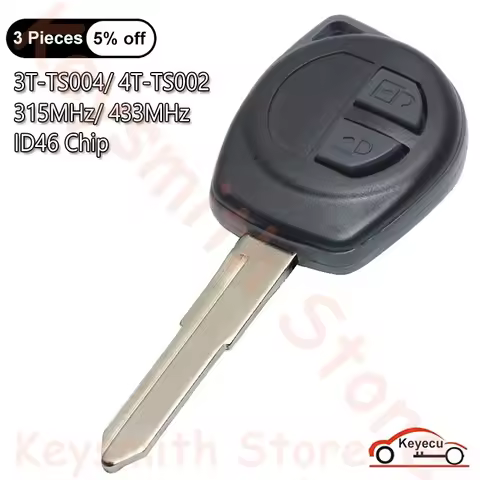 KEYECU 2 Buttons 315MHz 433MHz ID46 Chip for Suzuki SX4 2007 2008 2009 2010 2011 2012 2013 Auto Remo