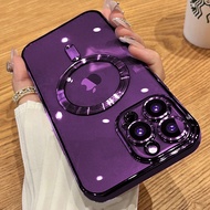 【 With Lens Films Magnetic Case】Luxury Magsafe Wireless Charging Case For iPhone 15 14 Plus 13 12 11 Pro Max X XR XS Max iphone14 iphone13 iphone12 iphone11 iphone15 Silicone Dust Proof Lens Camera Protector Cover Cases Casing