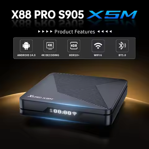 X88 PRO X5M Android 14 TV Box BT Voice Control Amlogic S905X5M Media Player 4K 1000M Wifi6 Set Top B