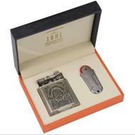 JIFENG Seasonal Style Cigar Windproof Lighter High-End Set Retro Unique Double Flame Straight Rush $