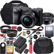 Sony a6400 4K Mirrorless Camera ILCE-6400L/B (Black) with 16-50mm f/3.5-5.6 Lens Kit and 0.43x Wide