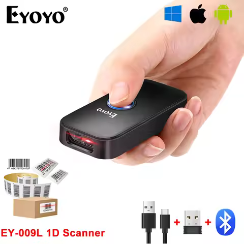 Eyoyo Bluetooth UPC/EAN/Codabar Code Reader EY-009L Mini 1D Laser Barcode Scanner Support Hide/Add C