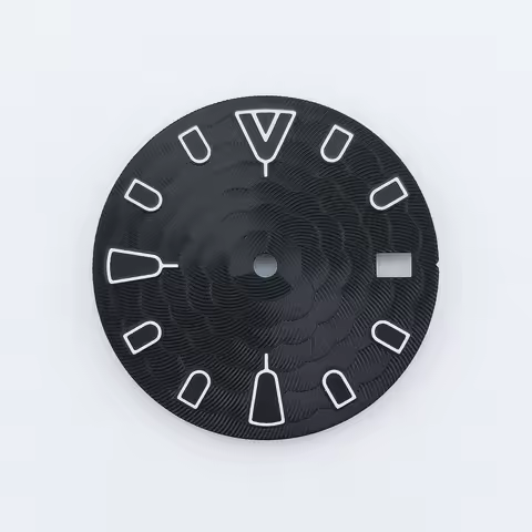 28.5mm Sterile Black Dial​ Fit NH34 NH35 Automatic Movement Fit 3 O'Clock Crown 3.8 O'Clock Crown Wi