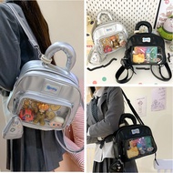Niche Sweet Ita Bag Ita Backpack Anime Badges Display Shoulder Bag Transparent Backpack PU Tote Bag 