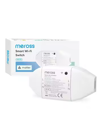Meross Matter Smart DIY Wi-Fi Switch with Energy Monitor Remote and Voice Control Support Homekit