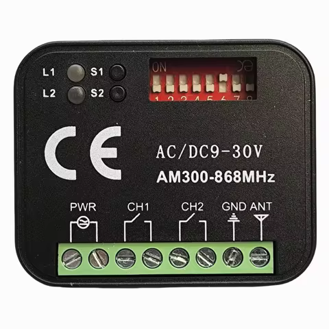 Garage Gate Remote Receiver 433 868mhz 300-900mhz Ac/dc 9-30v Receiver With Remote Control