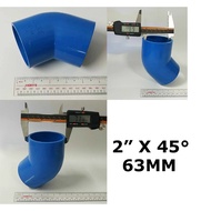 PVC ELBOW 63MM X 45° BLUE FOR CLEAN WATER === PVC ELBOW 2" X 45°