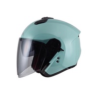 Tainan Bear Safety SOL Helmet SOXP SO-XP Plain Color Pine Green Half Cover 3/4 Built-In Sunglasses D