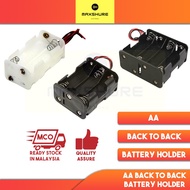 [MaxShure] AA Battery Holder Back to Back / Dual Side 4 / 6 / 8 Slot Battery AA Holder with Wire Lea