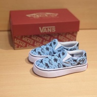 Blue KIDS SLIP ON DINO VANS Shoes