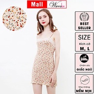 Đầm ngủ WANNABE váy ngủ DNS95 áo ngủ 2 dây lụa mango mềm mịn dạng ống ngang viền ren đơn giản nhưng 
