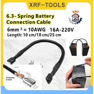 Battery Connection Cable 6mm ² 10AWG 6.3mm Battery Terminal Socket With Cable Battery Parallel Conne