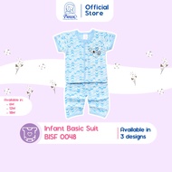 Pureen Infant Basic Suit (Short Sleeves Vest & Long Pants Sutera) BISF 0048