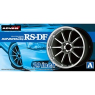 Car Model 1/24 Aoshima 19 Inch Wheel - Advan Racing RS-DF Plamo Modelkit Sport Rims