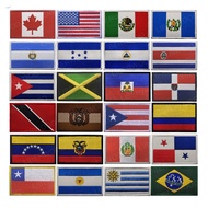 Latin South America Flag Patches Ecuador Cuba Guatemala Chile Jamaica Panama Argentina Colombia Peru