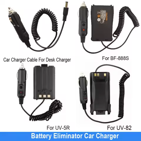 Hot BAOFENG Battery Eliminator Car Charger For BaoFeng UV 5R 5RE BF-888S UV-82 Charging Cable UV-5R 