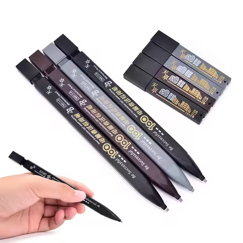 2B Set Pencil Exam Mechanical Drawing Black Color Automatic Health School Office Pencil accessories 