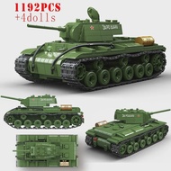 WW2 Military German Tank Soldier Weapons Building Blocks Bricks KV-1 Heavy Tank Model 1941 Panzer IV