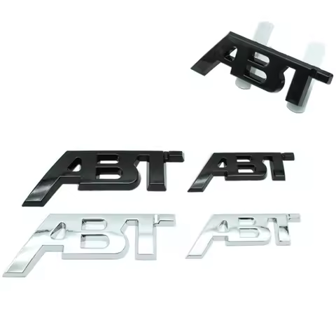 3D Metal ABT Logo Car Front Grille Emblem Badge Stickers Decals For Audi A4 A6 A5 A7 A1 SQ5 TT RS6 R