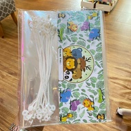 [10 Pcs] Birthday Snack Plastic + Girl Character Labels | Birthday Bag 31, 20 cm