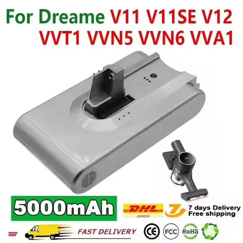 NEW 25.2V 7S1P 5000mAh For Dreame V11 V11SE V12 V12pro VVT1 VVN6 VVA1 VVN5 Wireless Vacuum Cleaner B