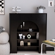 French Simple Entrance Shelf Black Fireplace Cabinet Cabinet Indoor White Storage Decorative Cabinet