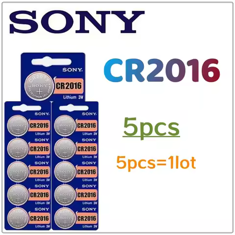 5Pcs Original Sony CR2016 CR 2016 Battery cr 2016 for Watch Toys lithium batteria
