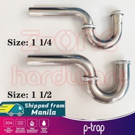 High Quality Stainless Tubular Basin P Trap KITCHEN SINK P-TRAP 1 1/2 LAVATORY P-TRAP 1 1/4