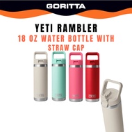 YETI Rambler 18 oz Water Bottle with Color-Matched Straw Cap | BPA-Free, Double-Wall Vacuum Insulate