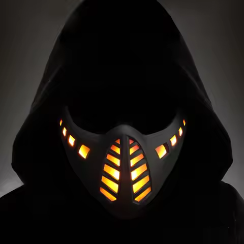 Cyberpunk LED Mask Ride Helmet with Light Mask Cosplay Halloween Gift
