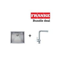 Franke SS304 Single Bowl Kitchen Sink Bundle With Franke Mixer Tap PZX110-45CT