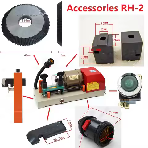 DeFu RH-2 Key Machine Accessories Milling Cutter 60x16x6 Key Clamp Fixture Adjustment guider Screw S