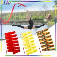 4/ Long Ribbon Stick Ballet Gymnastics Stick Twirling Ribbon satin and Twirl Stick/ Dance Ribbon Sti