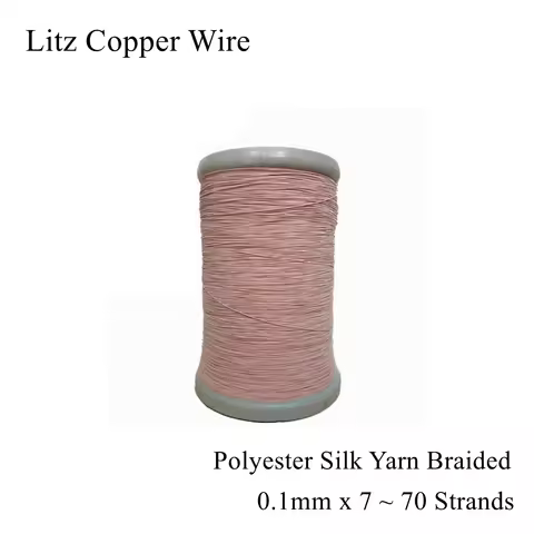 0.1mm x 1 3 4 5 7 8 10 15 20 25 30 Strands Litz Copper Wire Mine Antenna Multi Core Shares Polyester