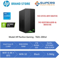 HP Pavilion Gaming Desktop TG01-2001d PC (Intel core i5 11400F, 8gb ram, 1TB SSD, Nvidia GTX1660 6GB