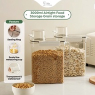 Bekas Makanan Dapur Kedap Udara Ezlife 3000ml Airtight Food Storage Grain storage Container Kitchen 