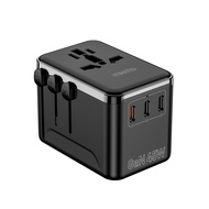 MeeGoo Universal Travel Adapter 45W/67W/100W หัวแปลงปลั๊กไฟ GAN หัวปลั๊กไฟทั่วโลก พร้อม ช่อง1 USBและ