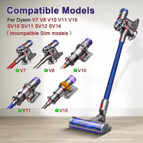 【Today Only@】Anti-Tangle Vacuum Attachment With Switch Lock–Quick-Release Head For Dyson V7 V8 V10 V