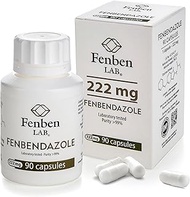 Fenbendazol 222mg, Purity &gt;99%, by Fenben Lab, Certified Third-Party Laboratory Tested, Analysis Report Included, 90 Caps