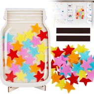 Magnetic Reward Jar, Classroom Reward Jar for Kids, Personalized Stars Reward Jar for Students Kids 