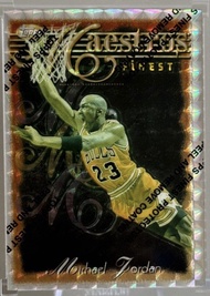 Michael Jordan 1996/97 Finest SILVER REFRACTOR w/peel, Card #127, Bulls, HOF