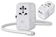 Batus - Global Plug GP201W︱20W︱3 USB插口︱GaN技術︱內置快充PD3.0 QC3.0 USB-C充電線 ︱AC100-250V︱2500W 充電旅行插頭︱快充充電插