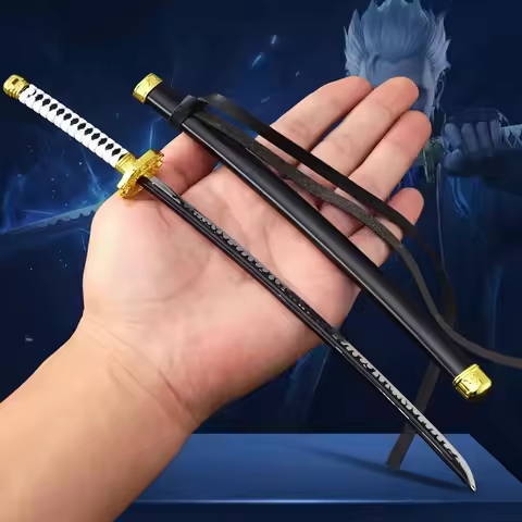 10 Inch Devil May Cry Vergil Yamato Mini Metal Katana Sword Cosplay Prop Display Sabre Blade Collect