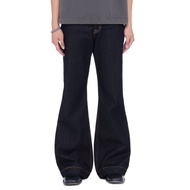 Unisex flared Jeans - BEUTER Gray Flare Raw Denim Jeans