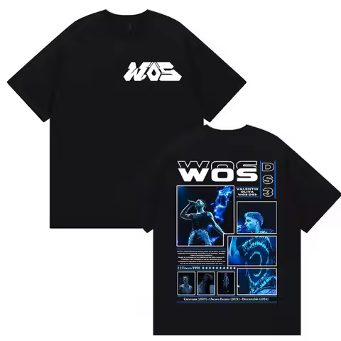 Rapper Wos Ds3 Tour 2025 New Album Merch T-Shirt Men Clothing Vintage Oversized T Shirts Summer O-Ne