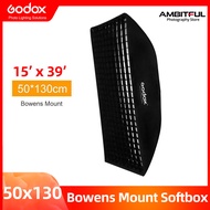 GODOX 50x130 ซม.20 "x 51" Beehive ตารางรังผึ้ง Strip Bowens กล่องนุ่มสำหรับสตูดิโอแฟลช DE300 DE400 S