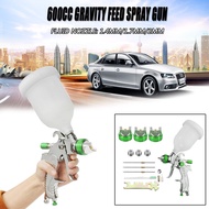1.4+1.7+2.0mm 600cc car spray gun High Atomization Top Paint Spray Gun 2008 Pneumatic Gravity