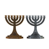 1pc Jerusalem 7 Branch Judaica Religious Small Candlestick Menorah Home Decor Jewish Candle Holder R