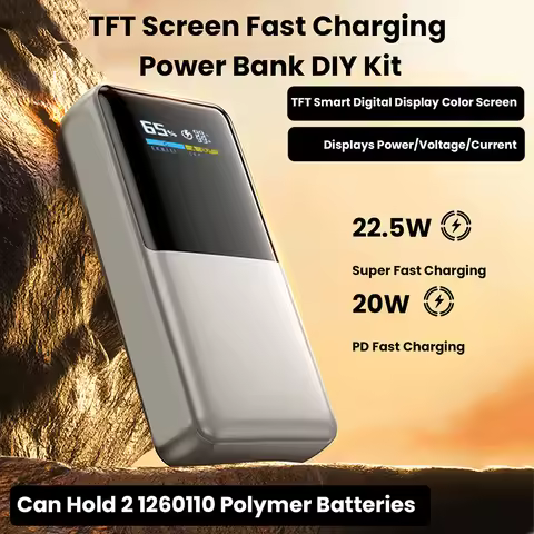 22.5W Multi-Protocol Fast Charging Module 0.96'' TFT Screen 3.7V Li-ion Battery PD/QC/VOOC 4-Safety 